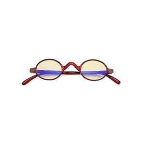 NWT CessBlu Blue Light Blocking Red Small Circle Glasses Unisex 86630